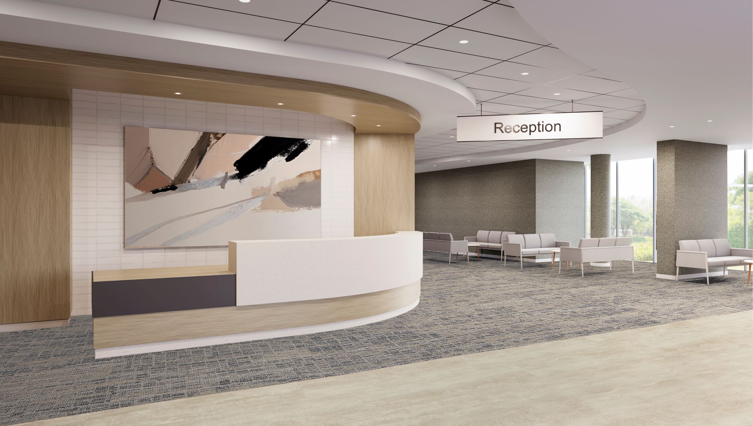 Interface Skylights plank carpet tile in lobby/reception area image number 2